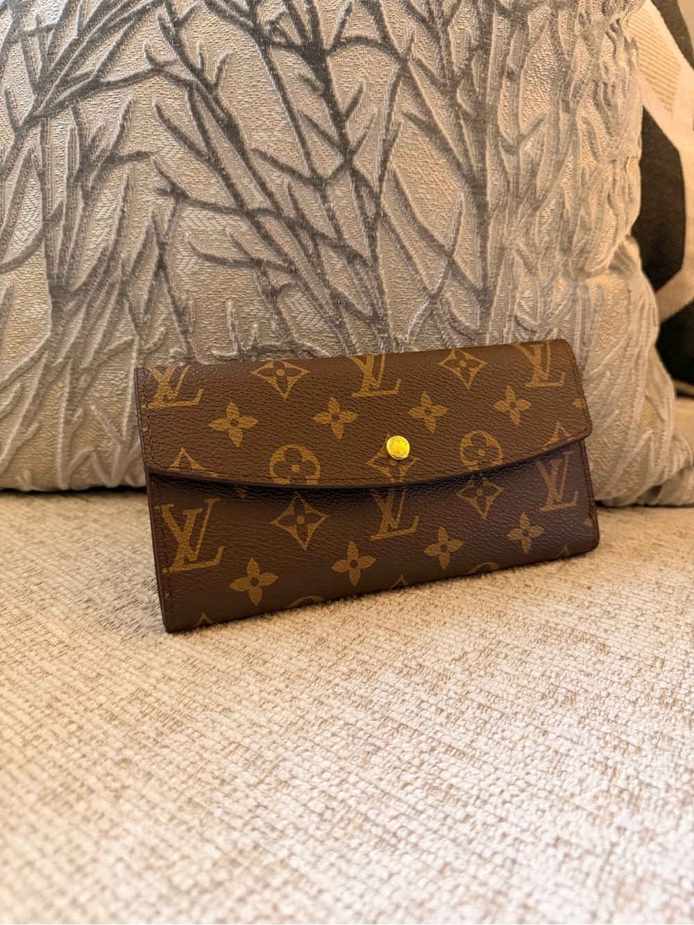 Louis Vuitton Monogram Continental Wallet in Brown with Gold Snap